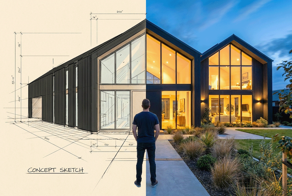 Schizzo concettuale della produzione WoodMart